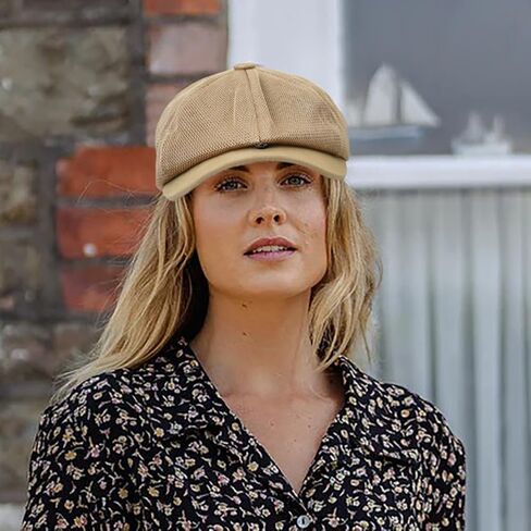 Hollow Mesh Hat Men Men's Summer Newsboy Cap قابلة للتعديل قابلة للتعديل القبعة Ivy Cap Cabbie الأيرلندية قيادة القبعات الصيد in Saudi Arabia
