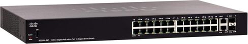 محول Cisco SG250-26 الذكي مع منافذ إيثرنت 26 جيجابيت (GbE) مع 24 جيجابيت ايثرنت RJ45 و2 منفذ كومبو جيجابت ايثرنت من SFP حماية محدودة مدى الحياة (SG250-26-K9-NA) in Kuwait
