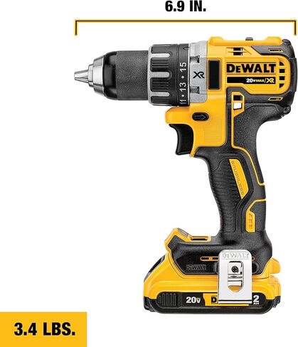 DEWALT DCD791D2 20V MAX XR Li-Ion 0.5" 2.0Ah Brushless Compact Drill/Driver Kit in Kuwait