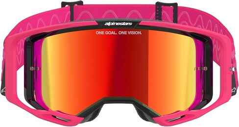 Alpinestars Vision 8 MX ATV MTB Off Road Goggle (Black - Mirror Red Lens) in Saudi Arabia