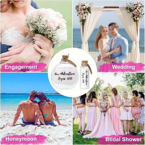 Honeymoon Sand Keepsake Jar 2025, Engagement Gift, Wedding Gift, Bridal Shower Gift, Romantic Honeymoon Gifts for Newlywed Couple(Equipped with a gift box) in Kuwait
