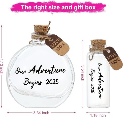 Honeymoon Sand Keepsake Jar 2025, Engagement Gift, Wedding Gift, Bridal Shower Gift, Romantic Honeymoon Gifts for Newlywed Couple(Equipped with a gift box) in Kuwait