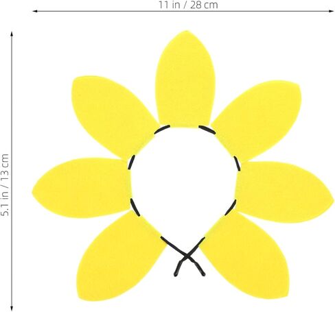 عقال عيد ميلاد عباد الشمس - طوق شعر أصفر لطيف للأطفال والبالغين ، والنسيج غير المنسوج ، ومثالي للزخارف الحزبية ودعائم الصور in Kuwait