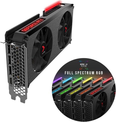 PNY GeForce RTX 3060 12GB XLR8 Gaming Revel Epic-X RGB Dual Fan Graphics Card in Saudi Arabia