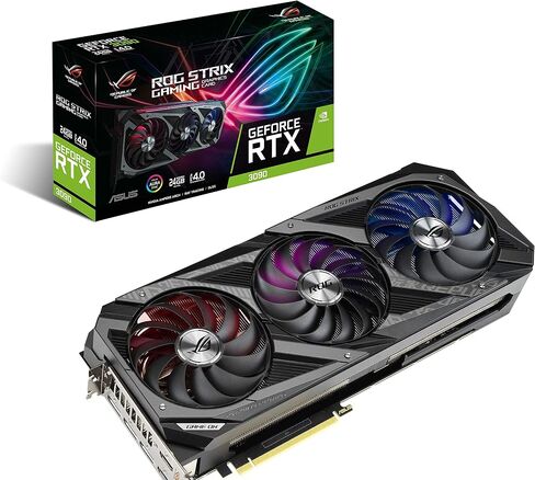 ASUS ROG STRIX NVIDIA GeForce RTX 3090 Gaming Graphics Card- PCIe 4.0, 24GB GDDR6X, HDMI 2.1, DisplayPort 1.4a, Axial-Tech Fan Design, 2.9-Slot in Saudi Arabia