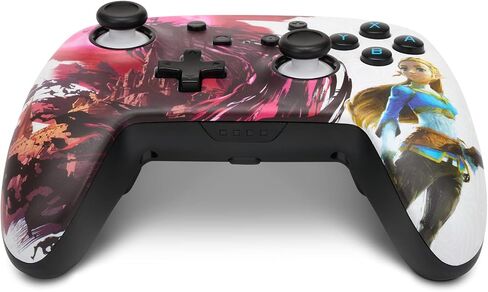 PowerA Enhanced Wireless Controller for Nintendo Switch - Blood Moon Zelda, Nintendo Switch Lite, Gamepad, Game Controller, Bluetooth Controller, Rechargeable - Nintendo Switch in Kuwait