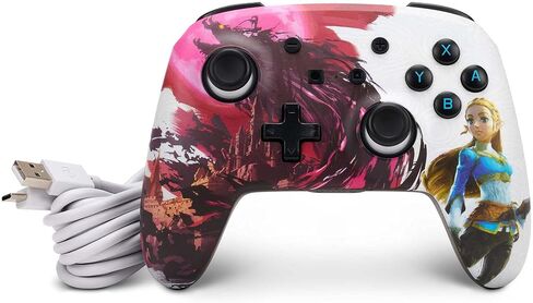 PowerA Enhanced Wireless Controller for Nintendo Switch - Blood Moon Zelda, Nintendo Switch Lite, Gamepad, Game Controller, Bluetooth Controller, Rechargeable - Nintendo Switch in Kuwait