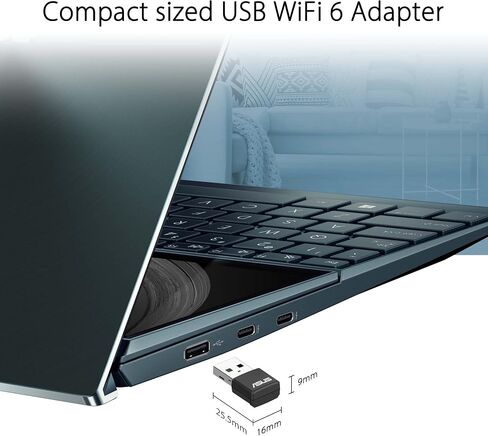 محول لاسلكي مزدوج النطاق من ASUS USB-AC53 AC1200 Nano USB ، MU-Mimo، متوافق مع Windows XP/Vista/7/8/1/10 in Kuwait