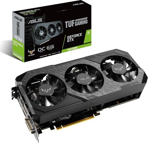 Asus TUF Gaming GeForce GTX 1660 Super Overclocked 6GB Edition HDMI DP DVI Gaming Graphics Card in Saudi Arabia