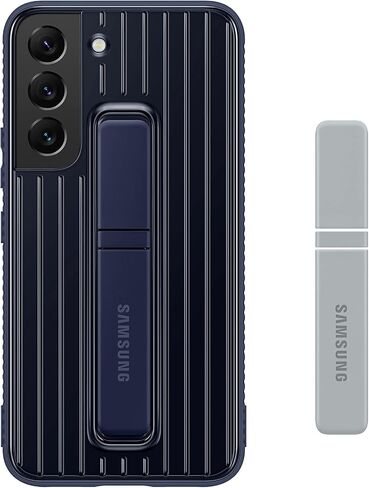 Samsung Electronics Galaxy S22 Clear Standing Cover, Protective Phone Case, Corner TPU Bumpers, PC Back Protection, Adjustable Viewing Angle, US Version, Transparent, (EF-JS901CTEGUS) in Saudi Arabia