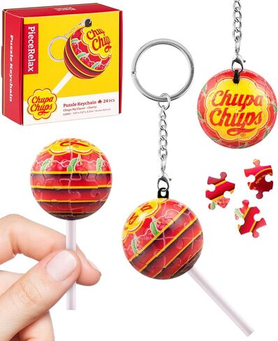 Chupa Chups x PiceRelax 3D Puzzle Keychain 24 قطعة بلاستيكية للبالغين - Chups My Flavor - Orange - حلقة مفتاح محمولة ، ملحقات ، سحر حقيبة ، سحر ، هدايا فريدة من نوعها لمحبي الألغاز [A3892] in Kuwait