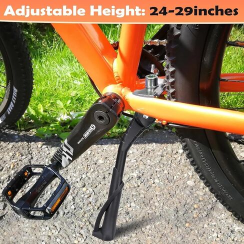 Bike Kickstand for Adult Bikes,Aluminum Alloy Bicycle Kickstand Adjustable for 24-29 Inch,Bicycle Kickstand for Mountain Bike, Trek Bike, Road Bike, City Bike,Non-Slip Sole (style-2) in Kuwait