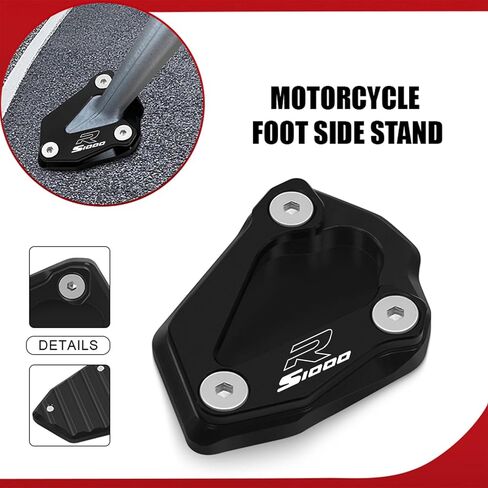 MFGZD دراجة نارية من الدراجات النارية منصة وسادة الجانب توسيع لوحة ملائمة لـ BMW S1000R S 1000 R S1000 R 2019-2024 CNC Moto Kickstand Pad Plate Support (S1000R) in Kuwait