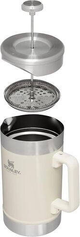 Stanley Heritage All-In-One, Boil + Brewer French Press for Coffee, Tea or Soup, Compact BPA Free Coffee Press, Polar,48OZ / 1.4L in Saudi Arabia