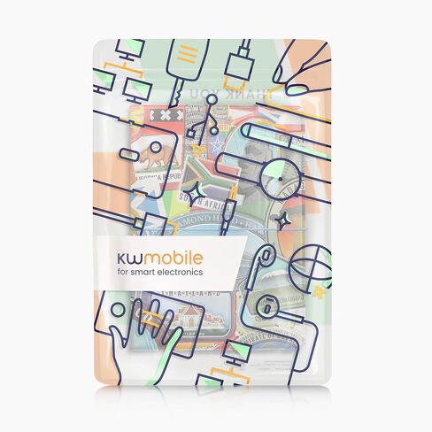 kwmobile Passport Holder Protective Cover - PVC and Plastic Passport Cover for Men and Women - Essential Travel Accessory - Black/Beige/Blue in Saudi Arabia