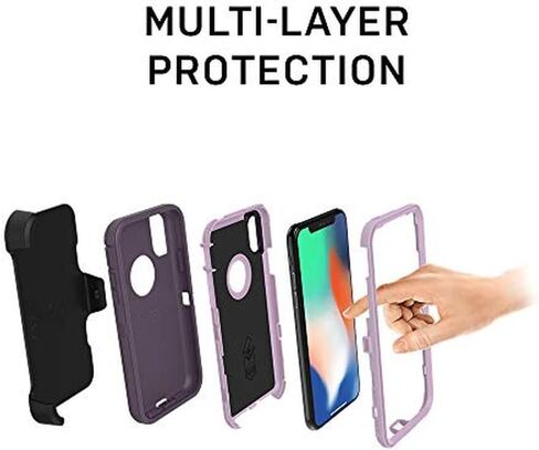حافظة OTTERBOX DEFENDER SERIES إصدار صدري للآيفون XS ماكس - تغليف التجزئة - أسود in Saudi Arabia