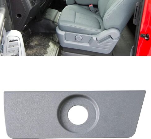 Compatible with 2011-2014 Ford F150 Manual Lumbar Seat Switch Housing Panel Trim Bezel Gray (Driver Left Side) in Saudi Arabia