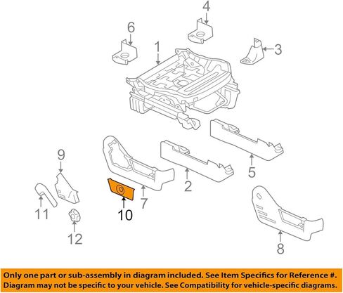 Compatible with 2011-2014 Ford F150 Manual Lumbar Seat Switch Housing Panel Trim Bezel Gray (Driver Left Side) in Saudi Arabia