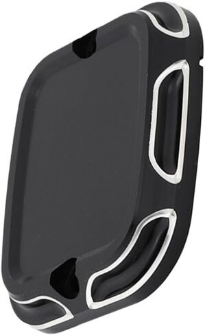 Front Rear Brake Master Cylinder Cover, Motorcycle Brake Master Clutch Cylinder Covers, Front Brake Reservoir Master Cylinder Cover Compatible with Harley Dyna Softail, Black+Silver in Saudi Arabia