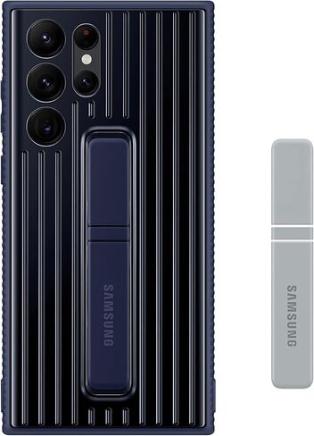 Samsung Galaxy S22 Ultra LED View Cover, Protective Phone Case, Tap Control, Card Pocket, Customizable, Shockproof, US Version, Black, (EF-NS908PBEGUS) in Saudi Arabia