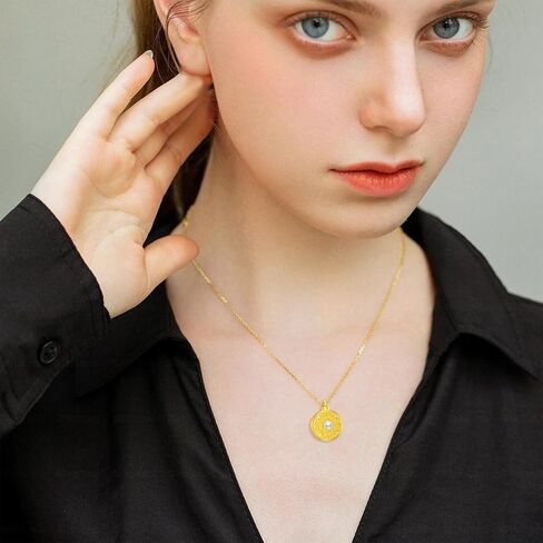 SOULMEET Gold Cremation Jewelry for Ashes, Round Shape Pearl Locket Necklace for Ashes to Keep Beloved Ones Human Dog Cat Always with You Keepsake Necklace Gift in Saudi Arabia