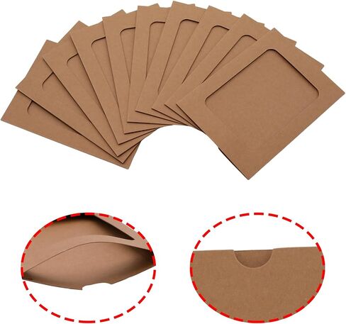 PINE & LINEN 30 Pcs Paper Frames with Clips,4x6 Inch Brown Cardboard Photo Frames DIY Photo Holders, Hanging Display Kit for Home/Party/Office in Saudi Arabia