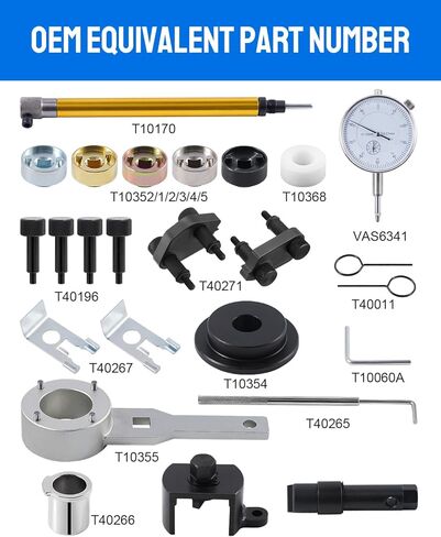 DAYDOOR Camshaft Crankshaft Engine Timing Tool Kit, 21 PCS Compatible with Audi VW VAG 2006-2018 EA888 1.8 2.0 TSI TFSI T10355 T10060A T10352 T10368 T40011 T40196 T40268 in Kuwait