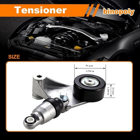 Binopoly 38216 تجميع موتر حزام محرك مع بكرة من أجل Scion TC 05-10 Toyota Avensis 00-08/Camry 02-07/Solara/Highlander 01-07/RAV4 01-05 OE# 89360 419-022 16620-28090 166200W110 166202010 in Saudi Arabia