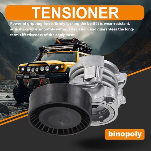 Binopoly 38384 محرك حزام توتر التجميع مع بكرة ل BMW 03-06 320i/325CI/325I/325XI/330CI/330I/330XI/525I/530I/Z4/X3/X5 OE# 11287512758 89345 in Saudi Arabia