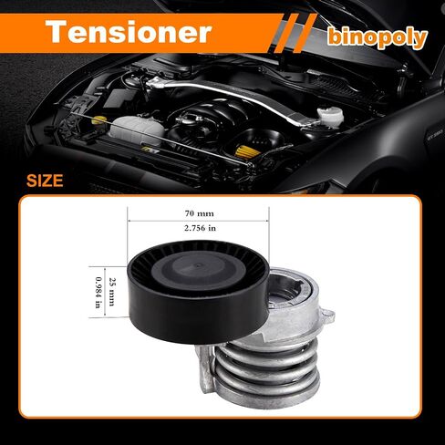 Binopoly 38384 محرك حزام توتر التجميع مع بكرة ل BMW 03-06 320i/325CI/325I/325XI/330CI/330I/330XI/525I/530I/Z4/X3/X5 OE# 11287512758 89345 in Saudi Arabia