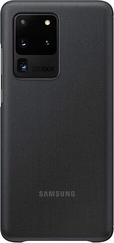 جراب Samsung Galaxy S20 Ultra ، غطاء قلاب S-View - أسود (الإصدار الأمريكي مع ضمان)، الموديل: EF-ZG988CBEGUS in Saudi Arabia
