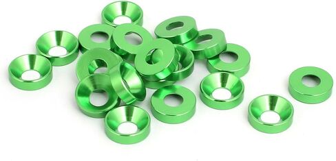 uxcell M5 Aluminium Alloy Car Bumper Trunk Washer Green 20pcs in Saudi Arabia