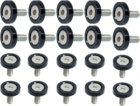 20 Pcs Engine Bay Dress Up Bolts Kits Fasteners Aluminum M6 Screws Bumper Fender Washers License Plate Frame Decor Bolts Accessories for Most Vehicle Motorcycles Cars Trucks(Black) in Saudi Arabia