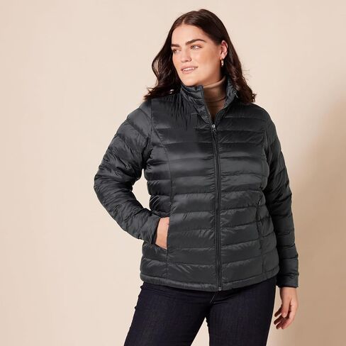 Amazon Essentials Women's Water-Resistant Packable Down Jacket, Dark Green, X-Large in Saudi Arabia