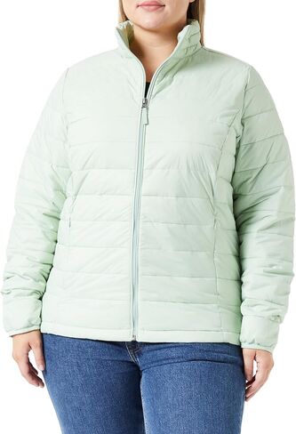 Amazon Essentials Women's Lightweight Long-Sleeve Full-Zip Water-Resistant Packable Puffer Jacket, Dark Green, Medium in Saudi Arabia
