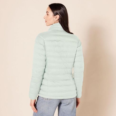 Amazon Essentials Women's Lightweight Long-Sleeve Full-Zip Water-Resistant Packable Puffer Jacket, Dark Green, Medium in Saudi Arabia