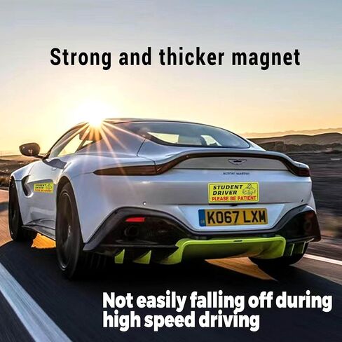 Student Driver Magnet for Car - Funny New Drivers Sticker Safety Beginner Student Driver Sign for Car in Saudi Arabia