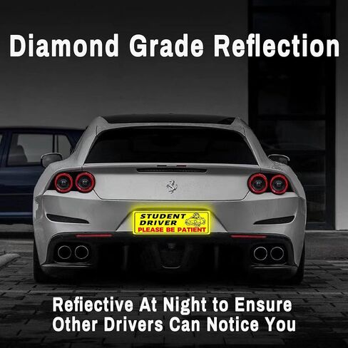 Student Driver Magnet for Car - Funny New Drivers Sticker Safety Beginner Student Driver Sign for Car in Saudi Arabia
