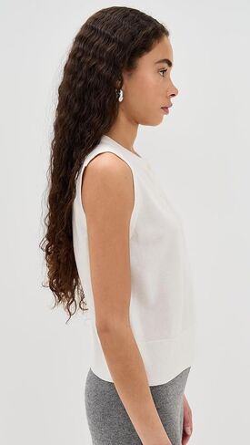Vince Women's Henley Crew Neck Shell in Saudi Arabia