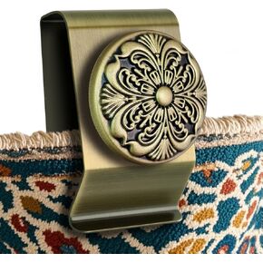 Tapestry Wall Hangers, 4 Pack Quilt & Blanket Clamps, Rug Display Clips for Carpets and Wall Hangings, Metal Hanging Clips (Black)