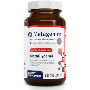 Metagenics MetaGlycemX - 100 mg Alpha-Lipoic Acid - Supports Carbohydrate Metabolism* - Antioxidant Support* - With Green Tea Extract - Non-GMO & Gluten-Free - 120 Count