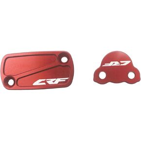 دراجة نارية CNC CNC الألومنيوم الأمامية والخلفية كبسولات السائل الفرامل غطاء CRF150R CRF150RB 07-24 CRF250F 19-24 CRF250X 04-17 CRF450R 02-24 CRF450RX 17-24 CRF450L CRF450RL (Black)
