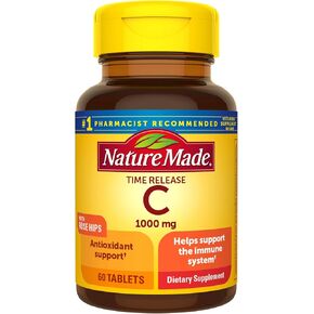Nature Made Vitamin C 1000 mg Tablets, 100 Count to Help Support the Immune System
