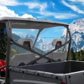Starknightmt Ranger 800 المتوافقة مع الزجاج الأمامي الخلفي مع Polaris Ranger 800 2010 2011 2012 2013 2014 ， إكسسوارات النافذة الخلفية بالحجم الكامل