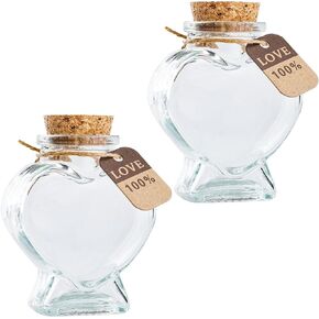 Azrra Honeymoon Sand Keepsake Jar 2025, Bridal Shower Gifts, Wedding Gifts, Engagement Gift, Honeymoon Essentials for Couples 2025, Newlyweds, DIY Decorative Heart Glass Jar with Gift Box (1 Pack)