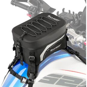 WILD HEART Compeletely Waterproof Motorcycle tank Bag Universal Motorcycle Bag Large Capacity 8l For Motorbike Riding (Transparent cover Black)