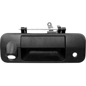 Gledewen 81214 Metal Upgraded Tailgate Handle Liftgate Latch Handle with Rear Camera Hole, Compatible with 2007-2013 Toyota Tundra,Tailgate Latch Handle with Keyhole, Replaces# 69090-0C051 690900C051