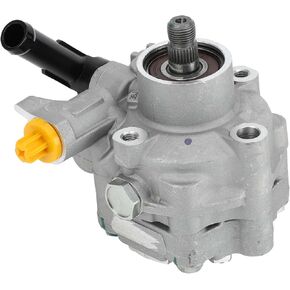 Power Steering Pump No.34430AG03A/34430AG050 Power Assist Pump for Subaru Forester 2009-2013 H4 2.5L for Subaru Impreza 2008-2014 Aluminum Alloy Silver Tone Consistent