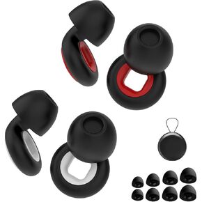 Motorcycle Earplugs - 27dB Noise Reduction, Earplugs for Sleeping Noise Cancelling, Moto Earplug for Motorcycles Reduce Wind Noise, Super Soft Reusable Washable Silicone Ear Plugs (2 Pairs)