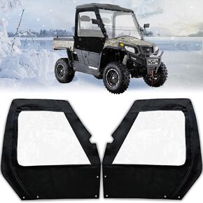 قطاع Hisun 550 750 Soft Side Doors Cablosure 900D متوافق مع Hisun UTV 550 750 ، Vector 500 700 Coleman Outfitter 550 750 UT550 UT750 ZIPPER WINDOW (لا يناسب المحور)